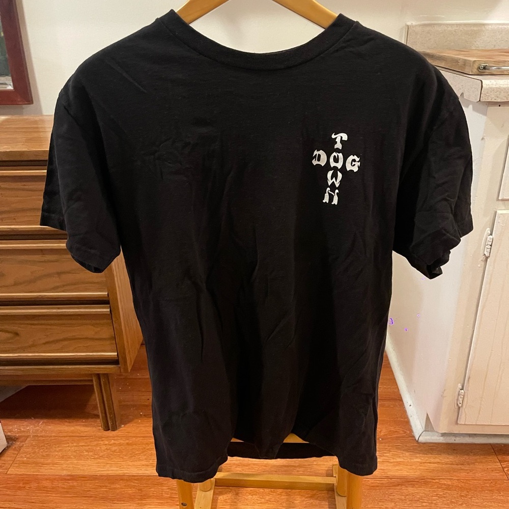 Vintage 90s Dogtown Cross Logo T-Shirt - Size L - Black Skateboarding Classic